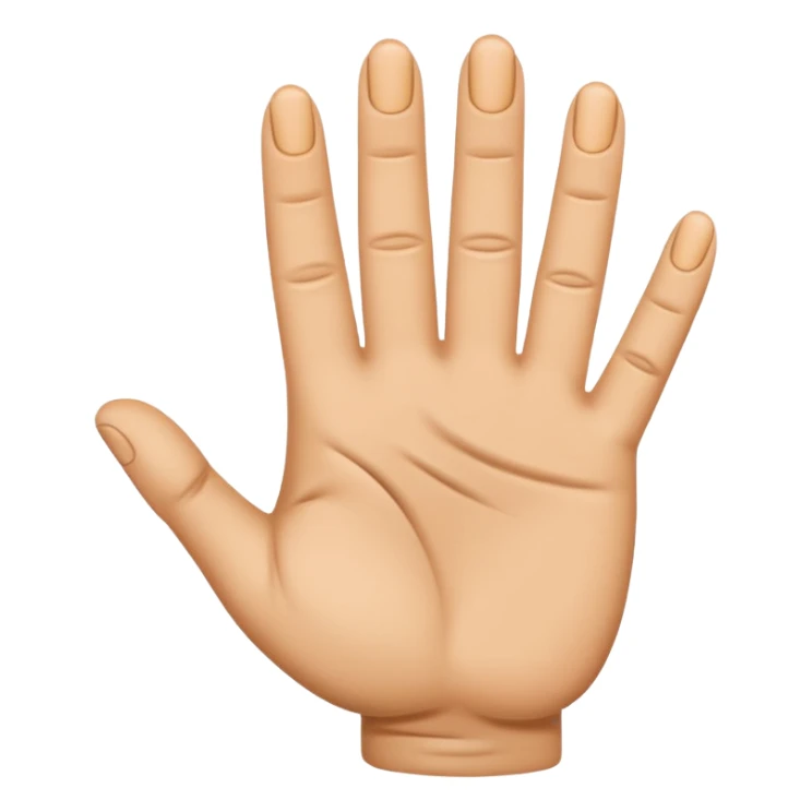 Hand emoji, little finger raised, all others folded. sticker