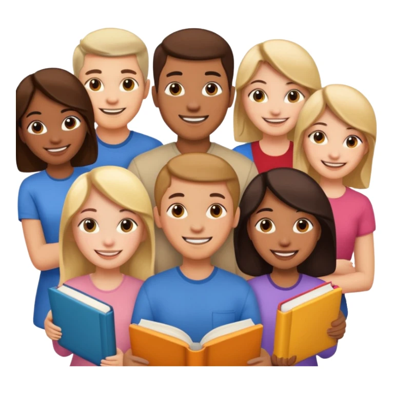 a bunch of people on the cover of a book sticker