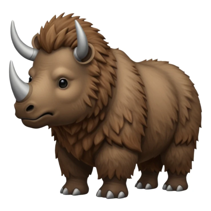 Woolly rhino emoji sticker