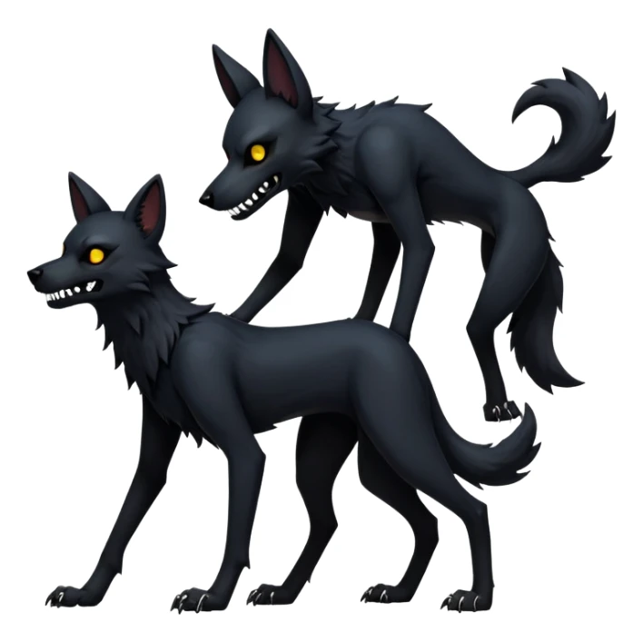 furry, black, skullwolf-skulldog, cadaver-wolf-fursona-OC art by artist:wingedwolf94, Puro the black latex-wolf, (full body) sticker