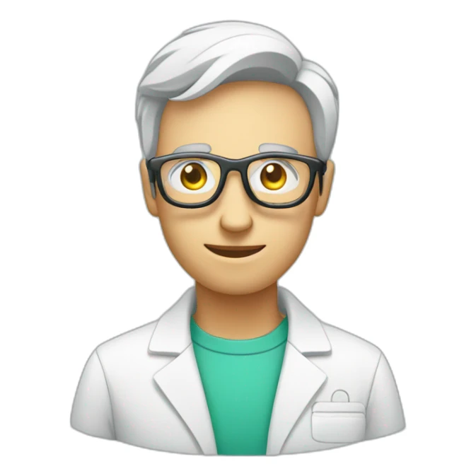 Químico farmacobiologo con lentes  sticker