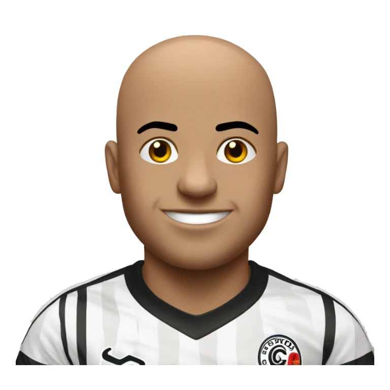 bald Man wearing Corinthians team shirt sticker