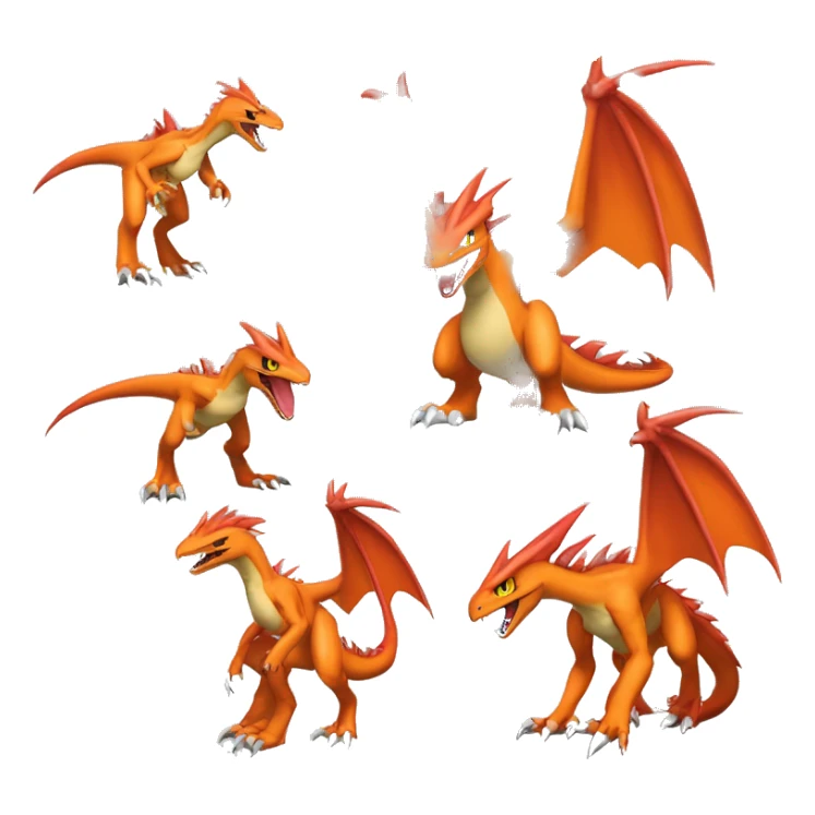  Cool Edgy Digimon-Fakemon-Guilmon-Genesect-Charizard-Velociraptor-Dragon full body sticker