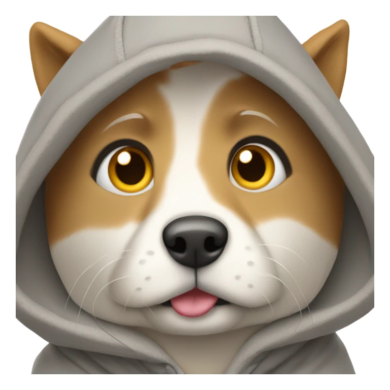 Dog wearing a hoody  sticker