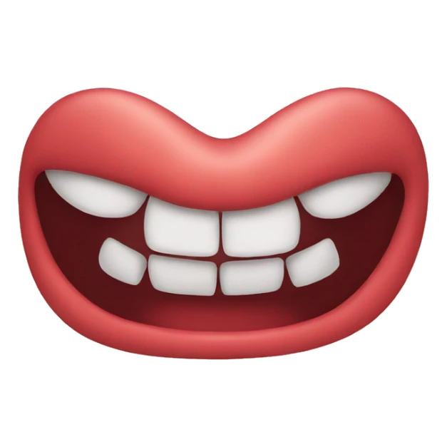 very big mouth sticker