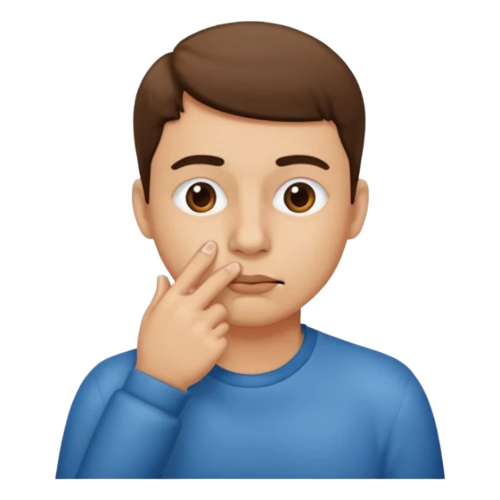 persona sacándose un moco sticker