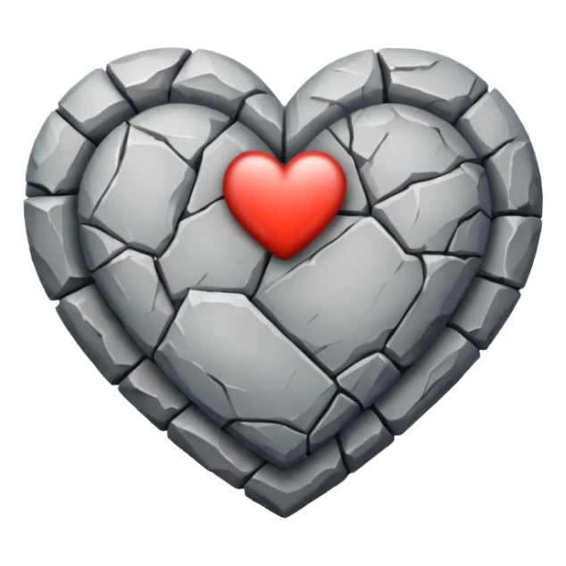 Corazón de piedra sticker