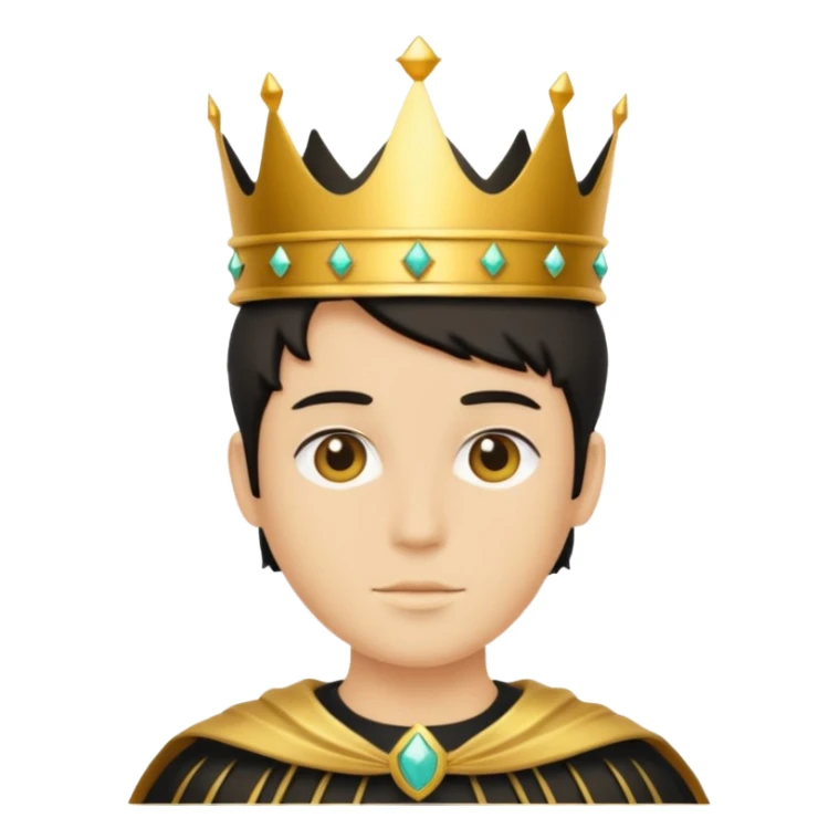 silhouette with a crown above the head sticker