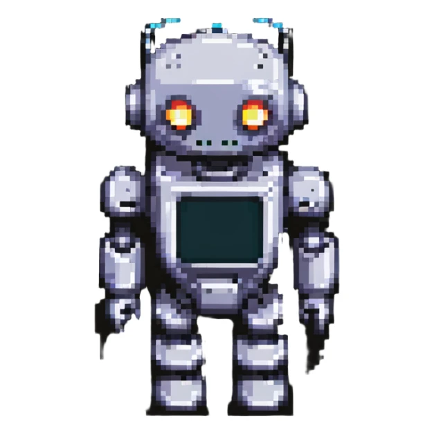 dystopian robot sticker