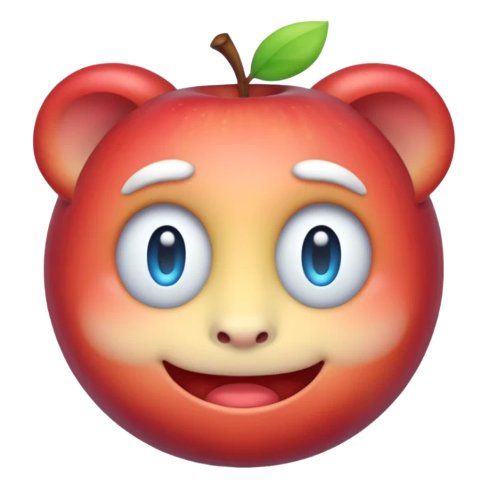 Discord logo face emoji, soft gradients, Apple style sticker