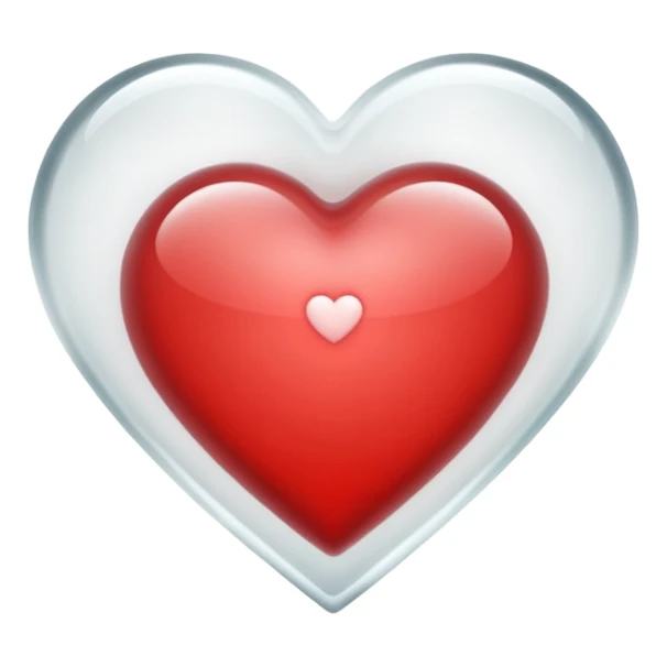 Heart fogging a glass wall, pressed against it sticker