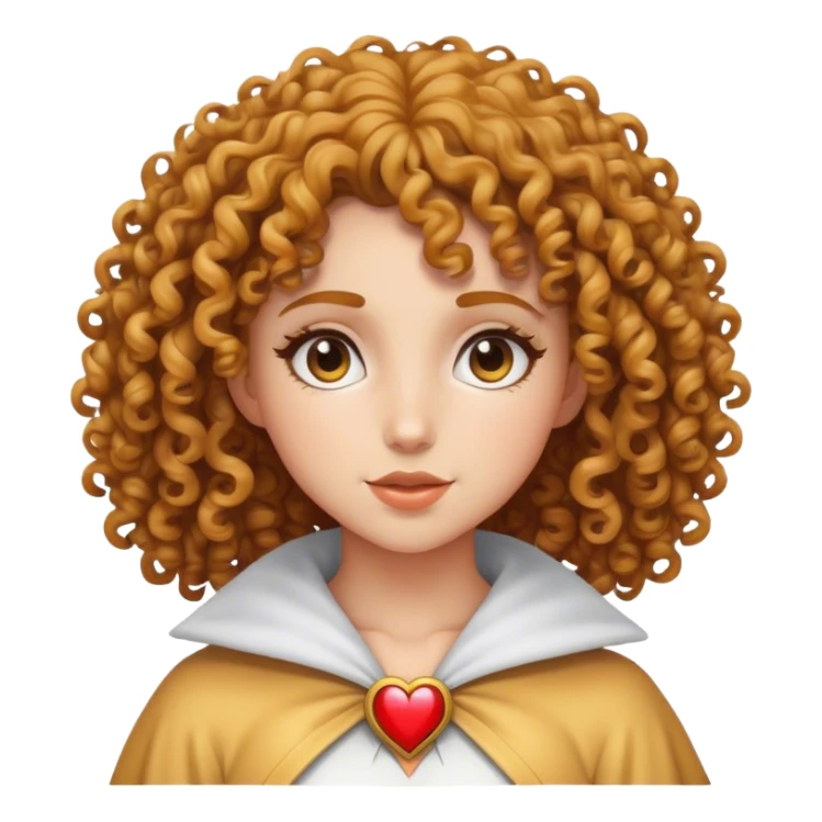 A curly haired girl with a miraculous costume sticker
