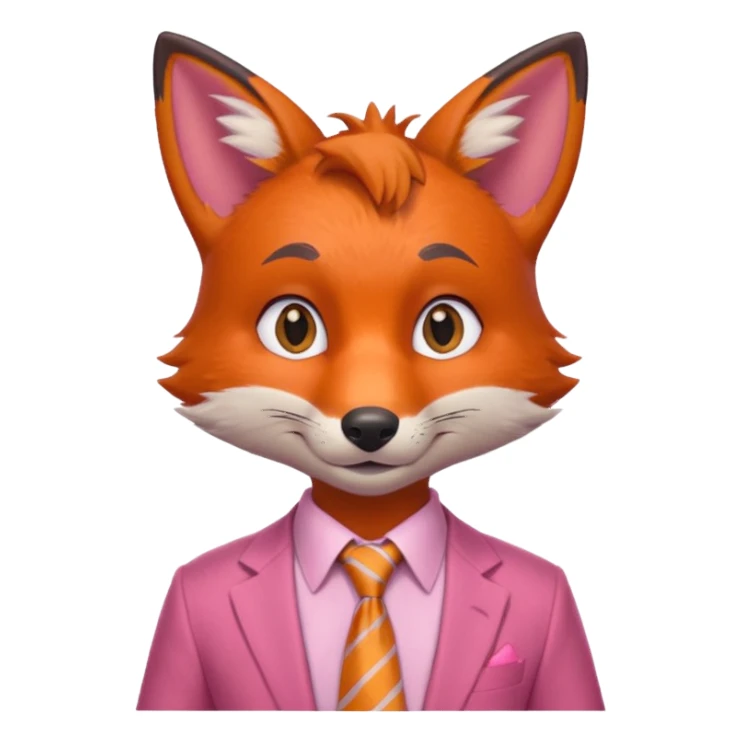 Nick Wilde (pink shirt with tie) from the Zootopia Disney movie sticker