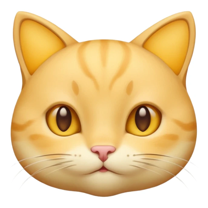 Cute cheese cat's face (little cheeks, not much hair) sticker