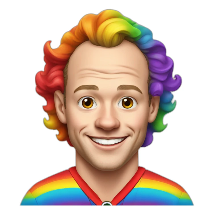 Jonathan Toews as a rainbow circus clown sticker