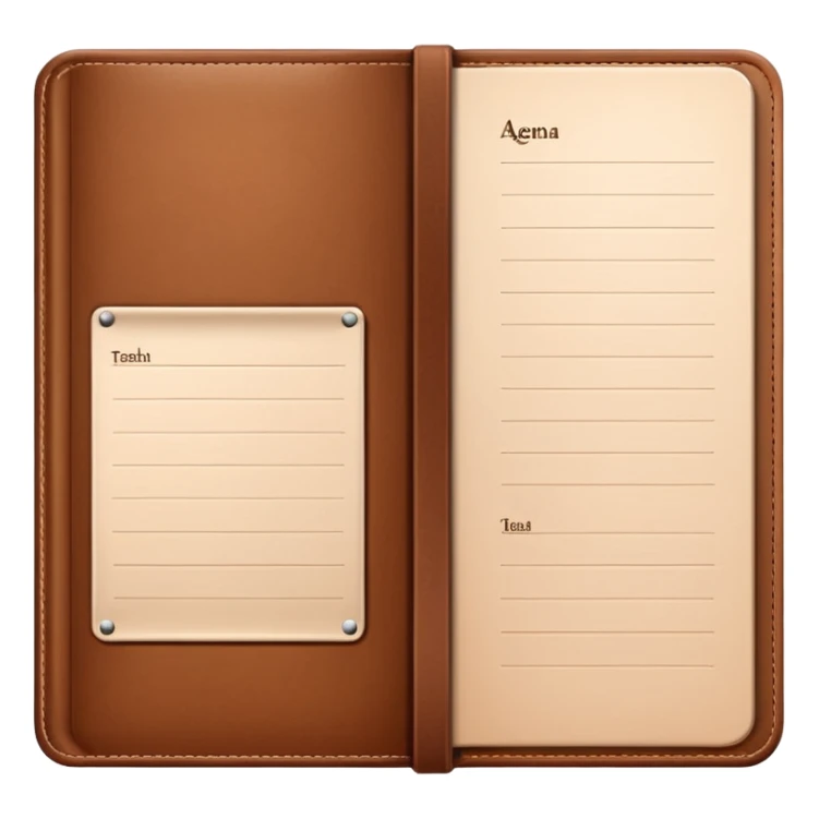 daily planner agenda leather with open page sticker