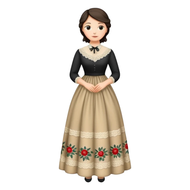 woman teacher in 19 century sticker