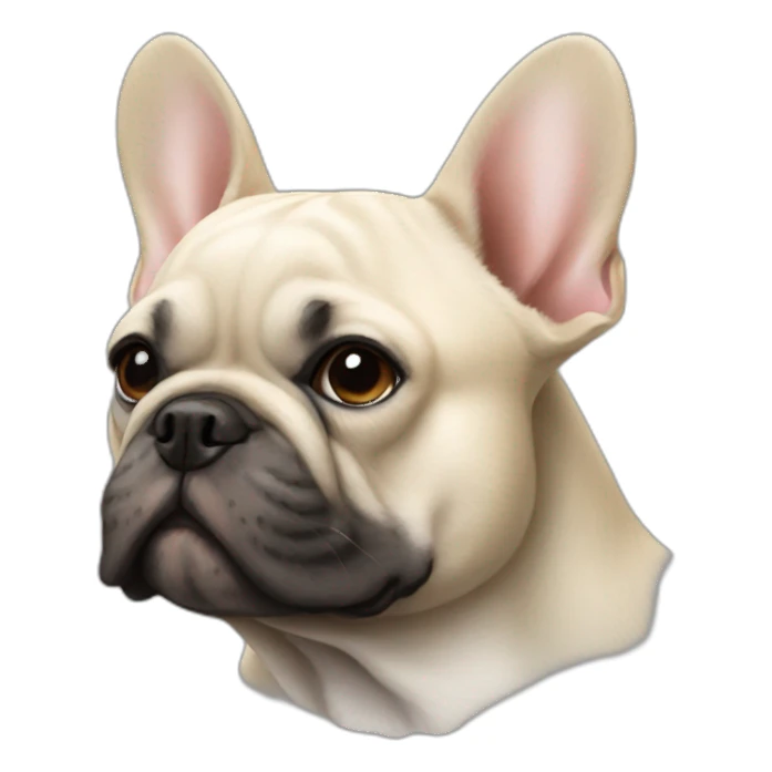 dog French Bulldog in profile sticker