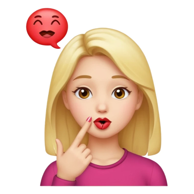Girl Blowing kiss emoji to guy  sticker