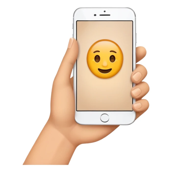 hand holding phone emoji sticker