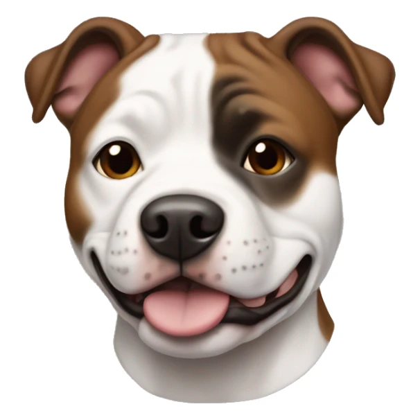Brown and white mark Staffordshire bull terrier  sticker