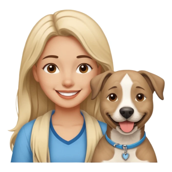 Chica con su perro dogo argentino  sticker
