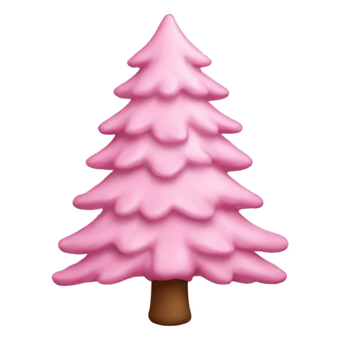 baby pink Christmas tree sticker