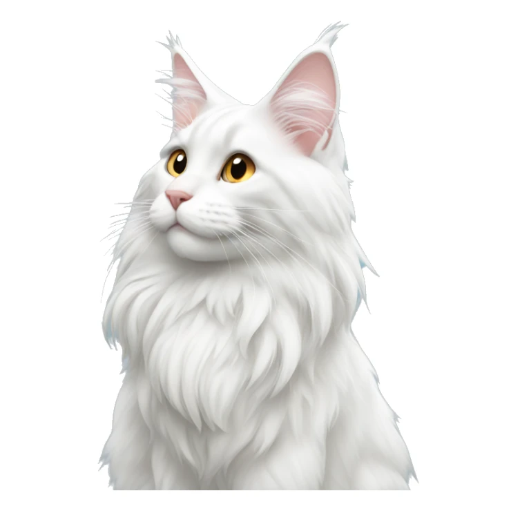 White Maine Coon in love sticker