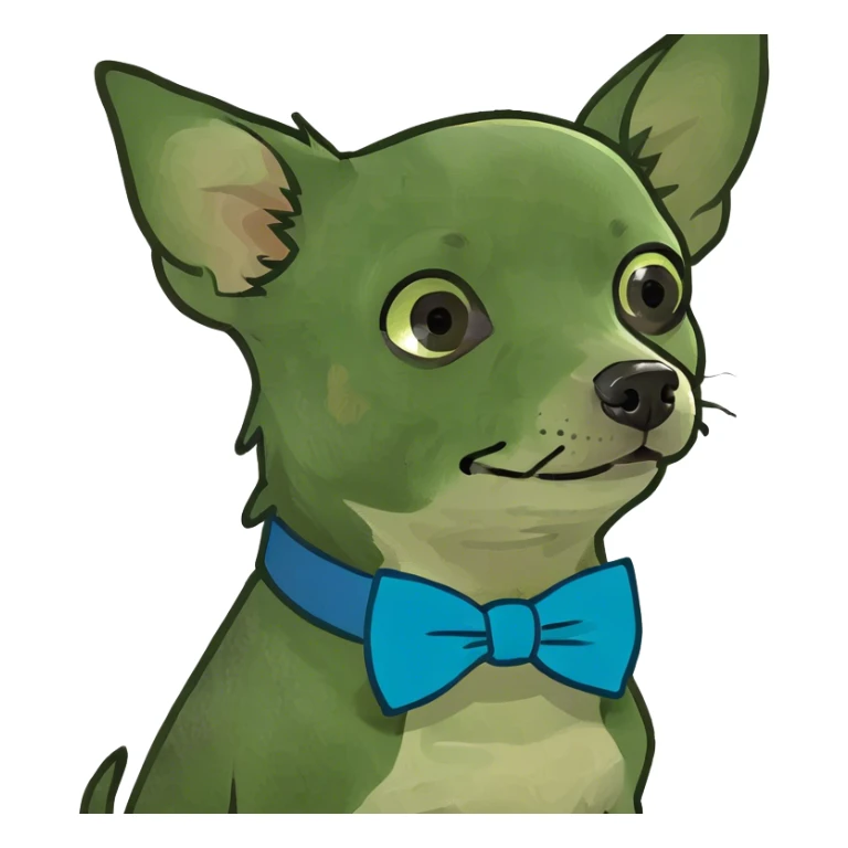 Chihuahua little blond long hair  sticker