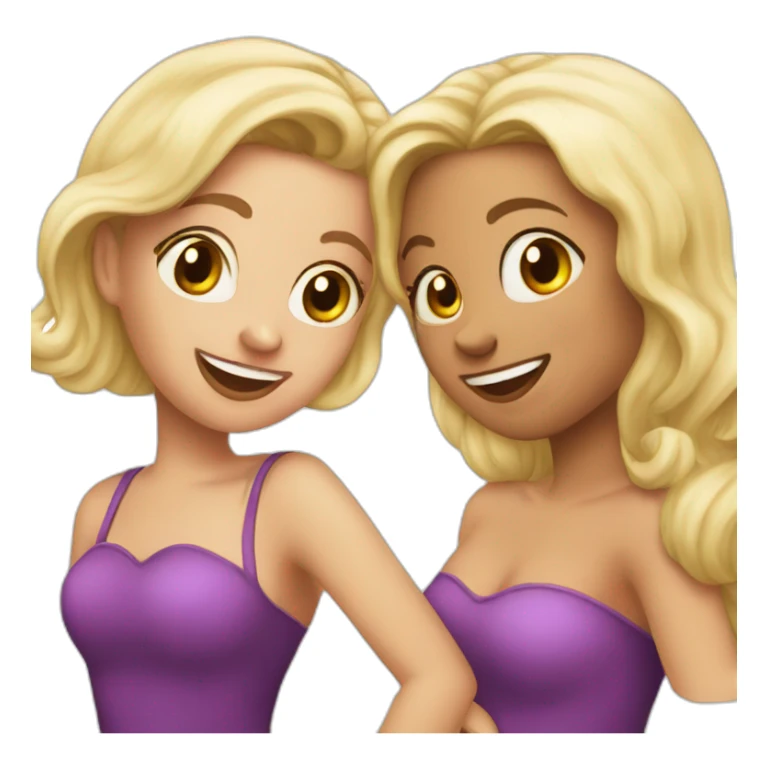 two girls-Elizabett flirts with Margharita sticker