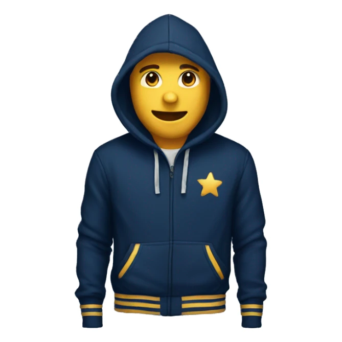 navy hoodie with stars on it sticker