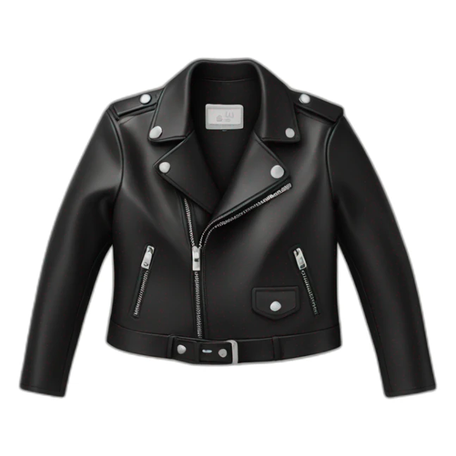 black croppped leather jacket for woman sticker