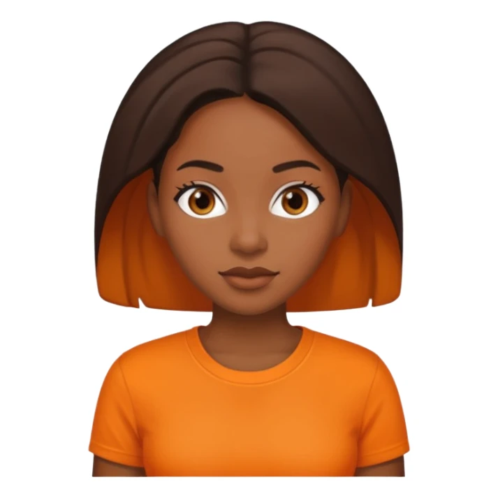 black woman with orange shirt sticker