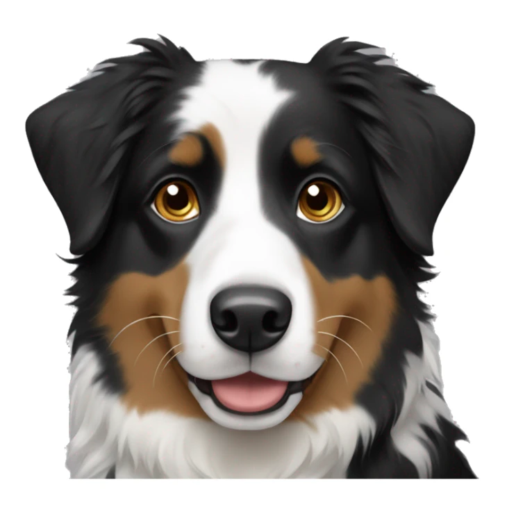 Black Australian shepherd with blonde and white accents sticker