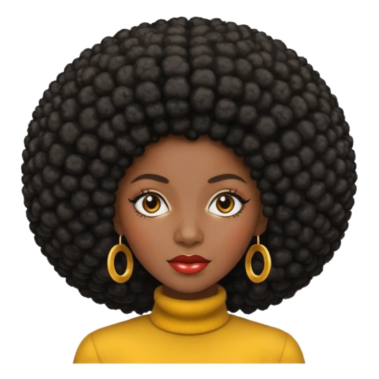 Lol black woman with an afro sticker