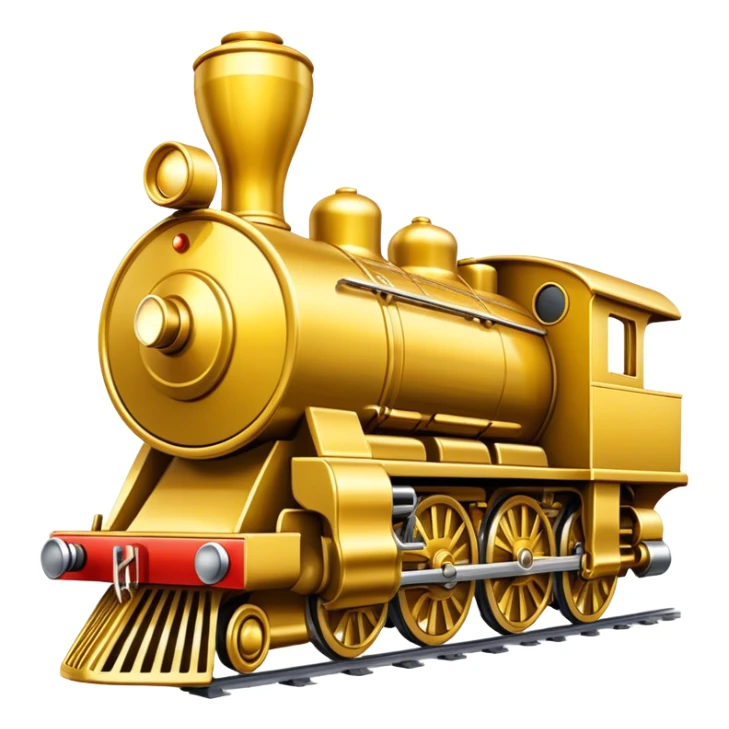 Golden locomotive pawn  sticker