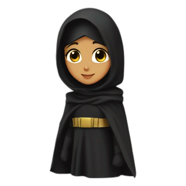 batman girl muslim niqab sticker