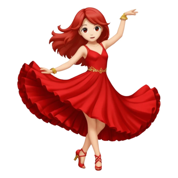 Una chica de anime bailando  sticker