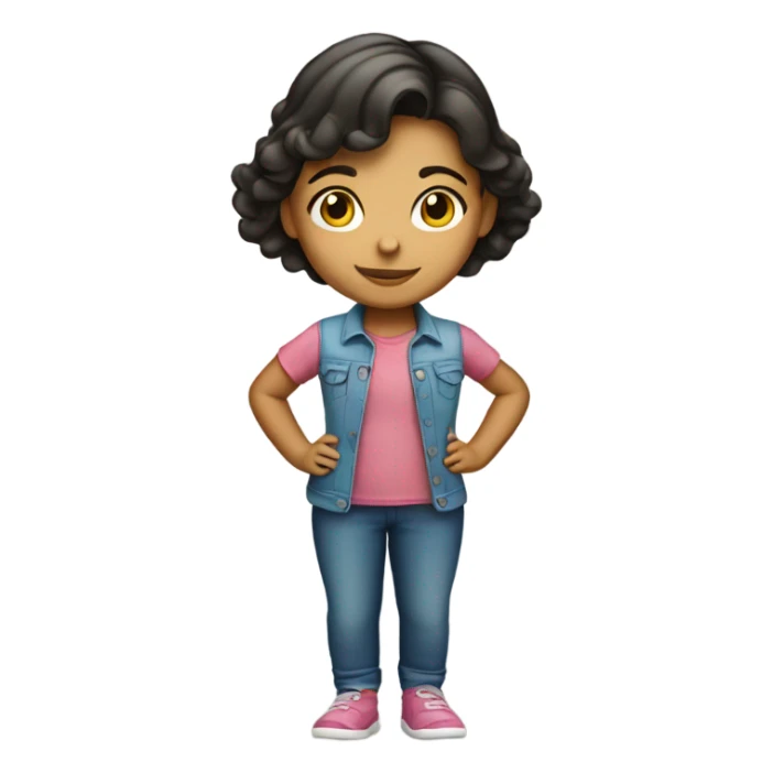  Hispanic little girl standing sticker