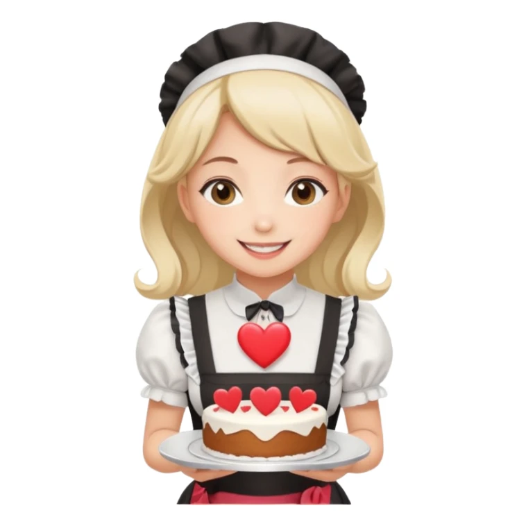 Maid cafe girl sticker