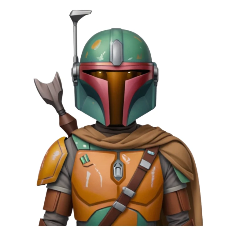 mandalorian colororful outfit sticker