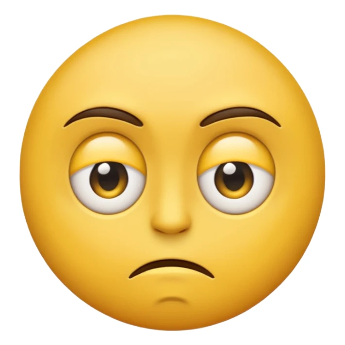 Traditional emoji with annoyed sides sticker