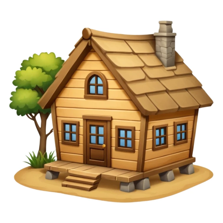 Petite maison indiquant le.depart d 1 voyage  sticker