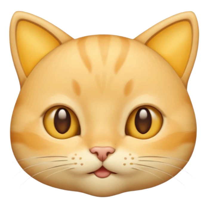 Cute cheese cat's face (little cheeks, not much hair) sticker