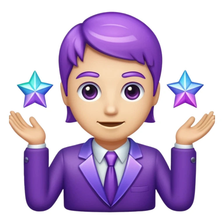 Purple Glitter Symbol of Manager sticker