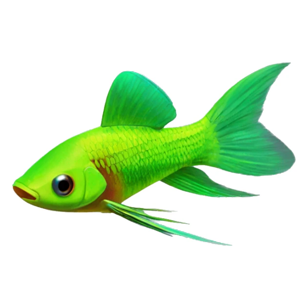 Green Swordtail (Eng.), Pez Espada (Sp.), Xiphophorus hellerii sticker