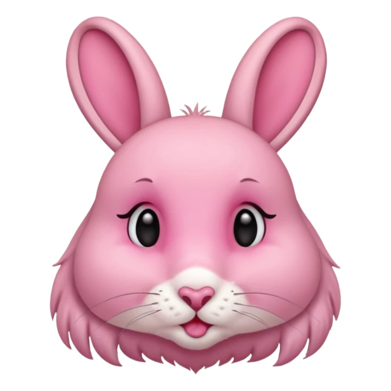Kissing rabbit, profile, long ears, floating heart in front of mouth sticker