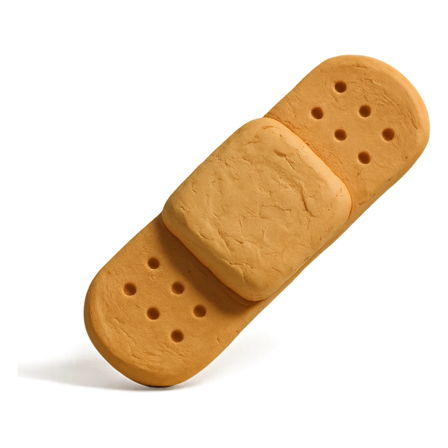 bandage, textured and playful claymation style sticker