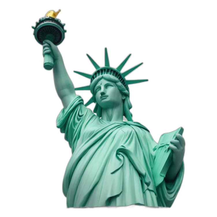 La Statue de la Liberté avec une glace sticker