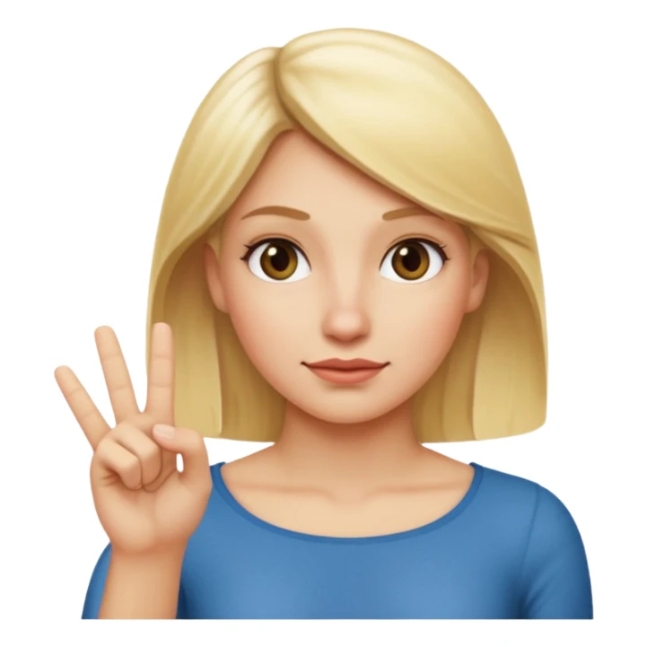mulher loira Fazendo Gesto De “Não” em Apple iOS 10.0 sticker